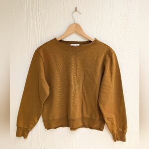 Alex Mill Lakeside Crewneck Sweatshirt In Golden Kahki Women's Size XS